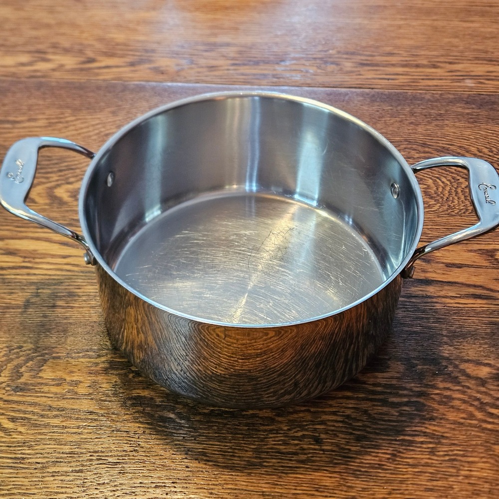 Emeril Lagasse 6 Qt Stainless Steel‎ Stockpot Dual Handle Soup Pot Silver No lid